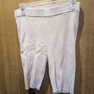 Brunette The Label Light Pink Ribbed Biker Shorts Xl/2xl